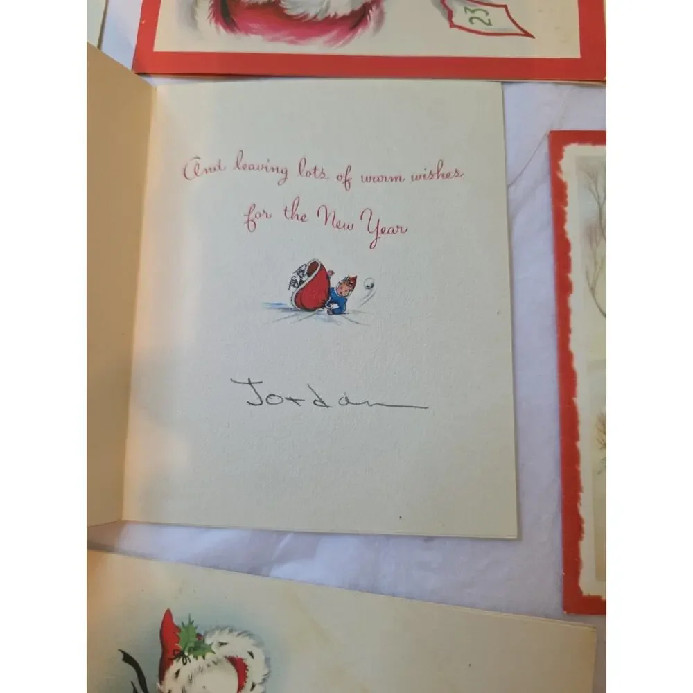 Lot Of 20 Vintage Christmas Cards Used Norcross Hallmark